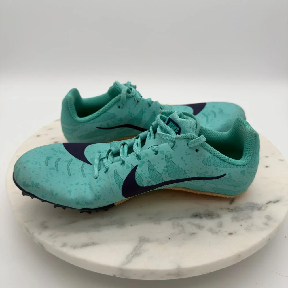 Nike Zoom Rival M 9 Track Spikes Womens‎ 8 Teal Black Racing Shoes 907565 300